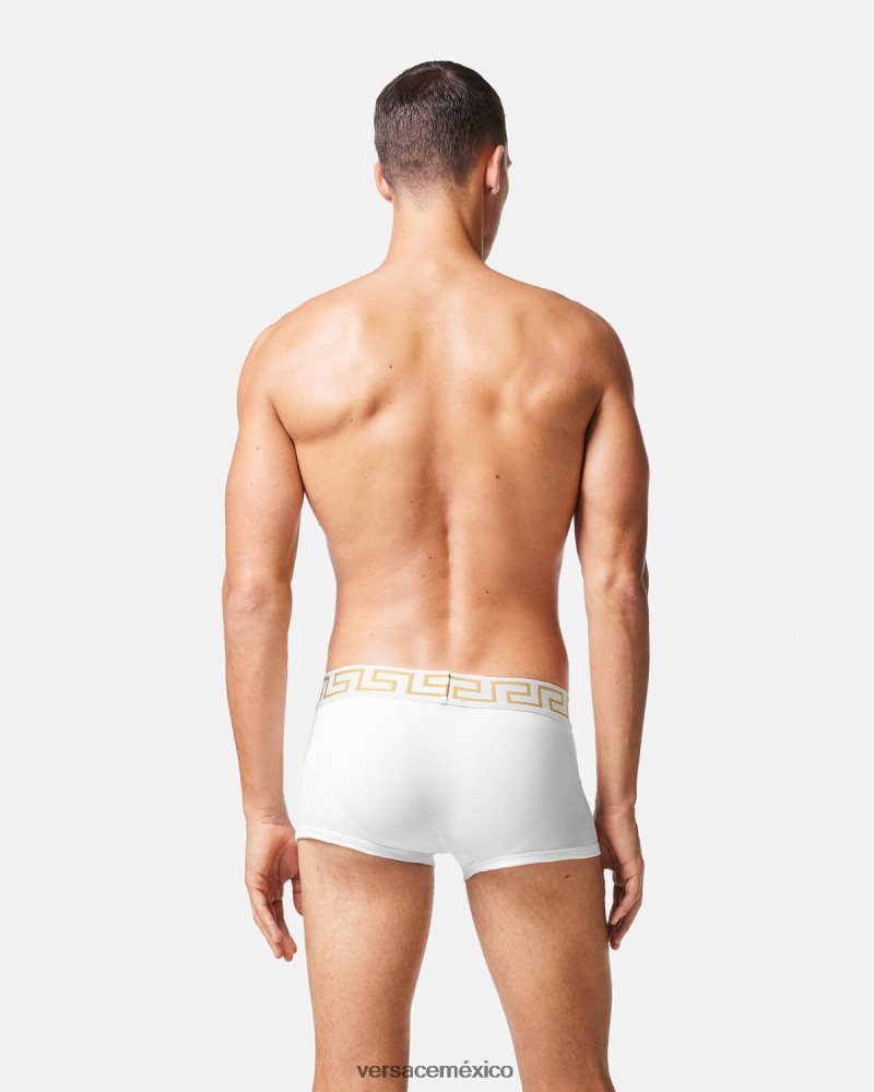 Versace pack de 3 calzoncillos con borde con greca Oro blanco ropa interior y ropa de playa hombres 84626J1749