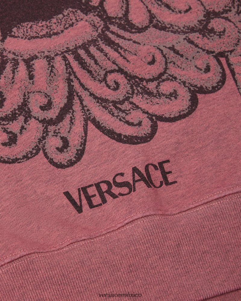 Versace sudadera con capucha la maschera rosa ropa hombres 84626J1416
