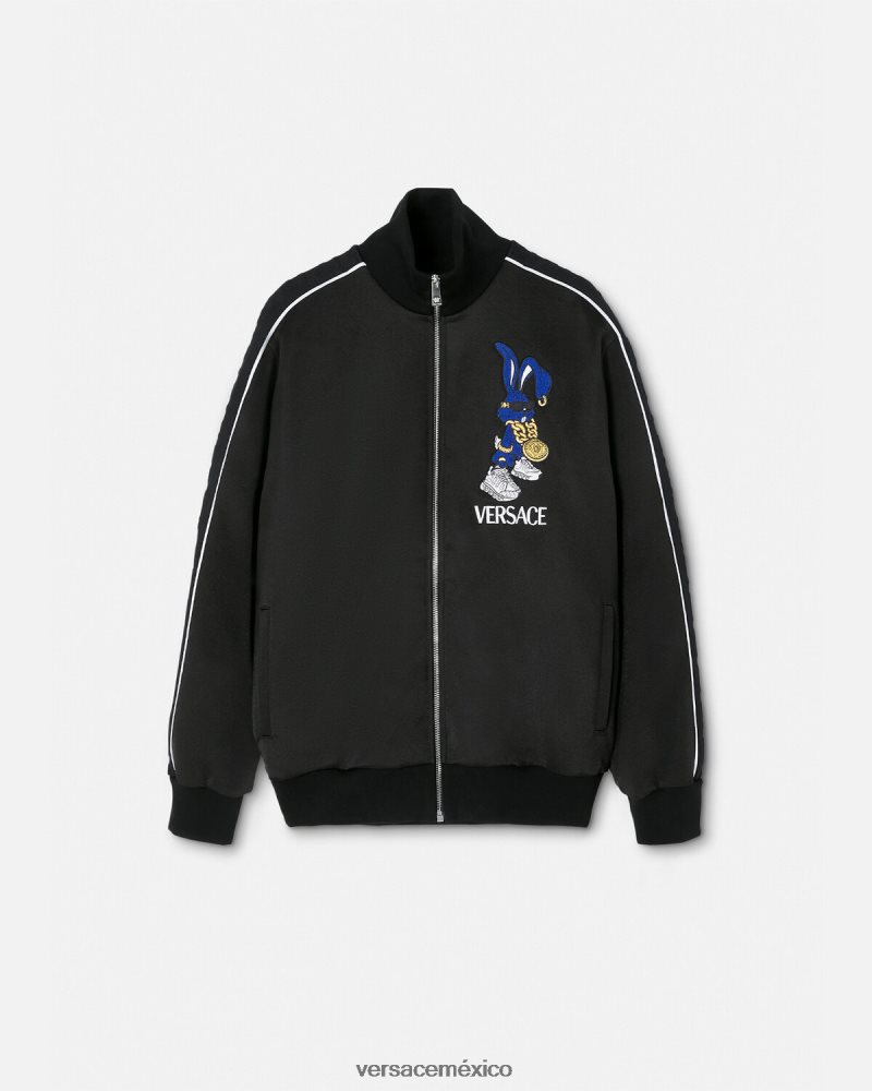 Versace sudadera de conejo del festival de primavera negro ropa hombres 84626J1418