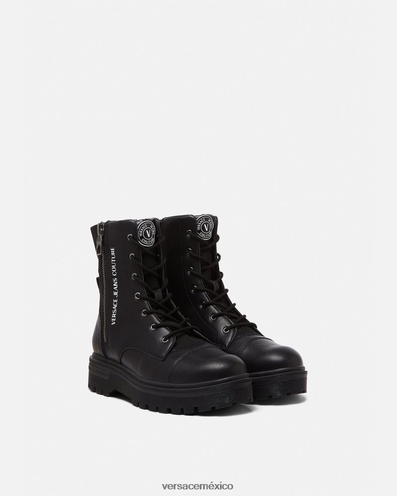 Versace botines con logo negro zapato hombres 84626J2464