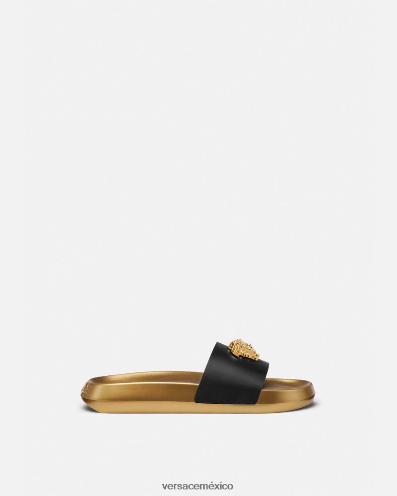 Versace diapositivas de la medusa negro zapato hombres 84626J1587