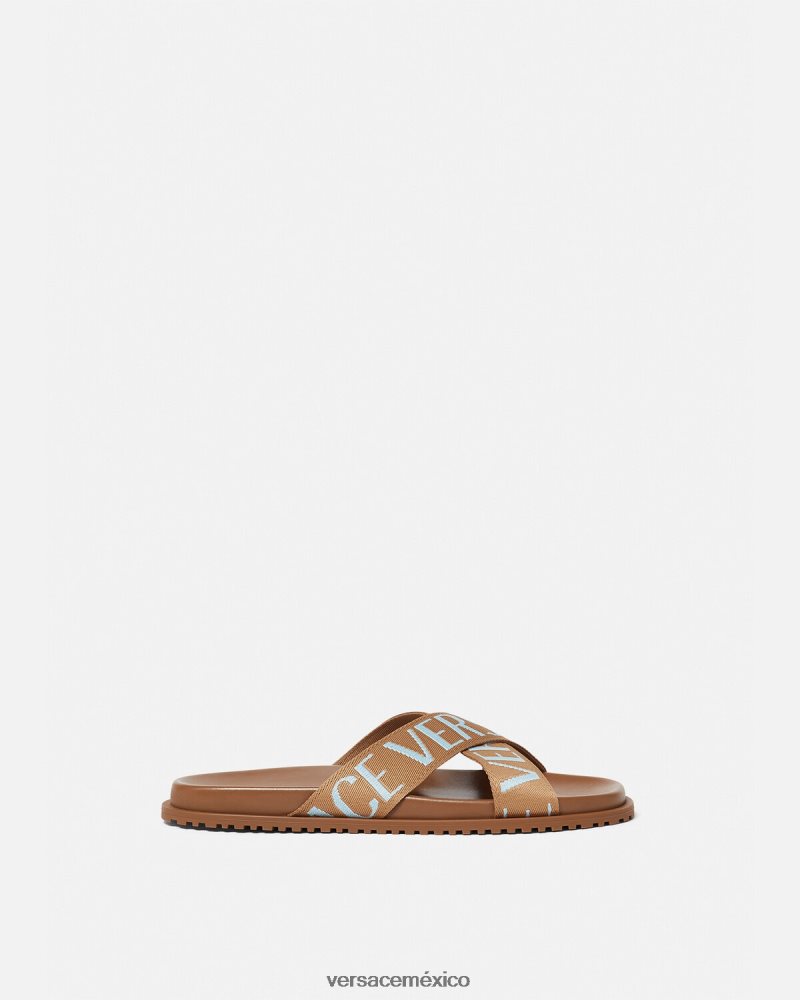Versace sandalias por toda la prenda imprimir zapato hombres 84626J1585