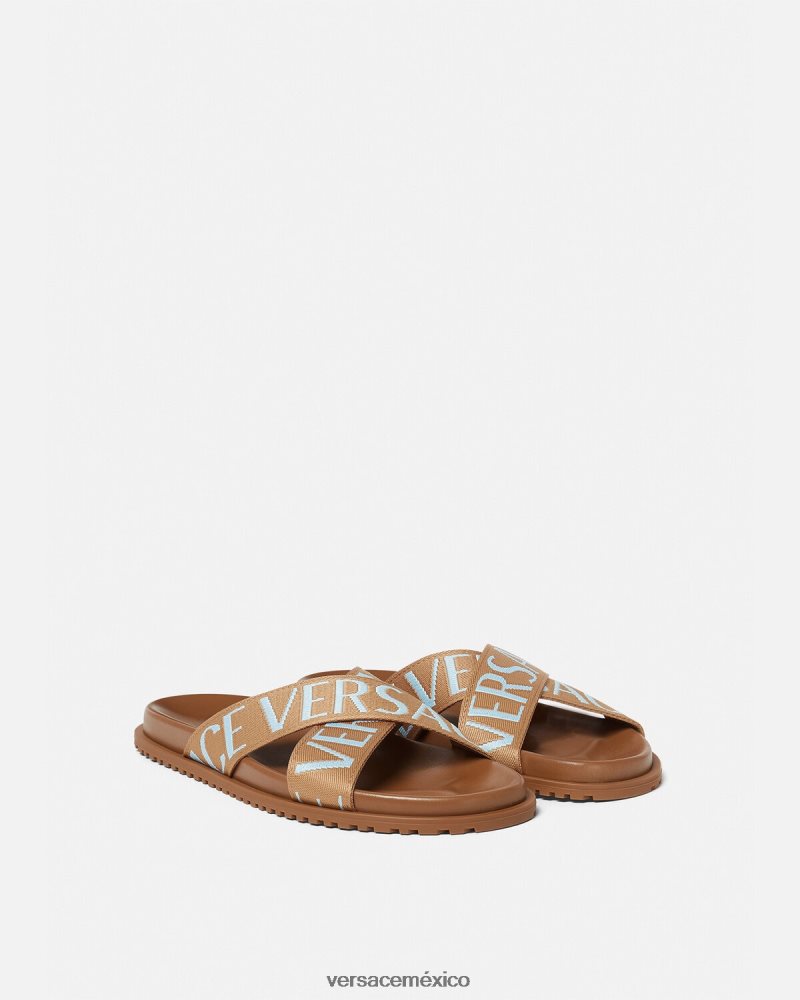 Versace sandalias por toda la prenda imprimir zapato hombres 84626J1585