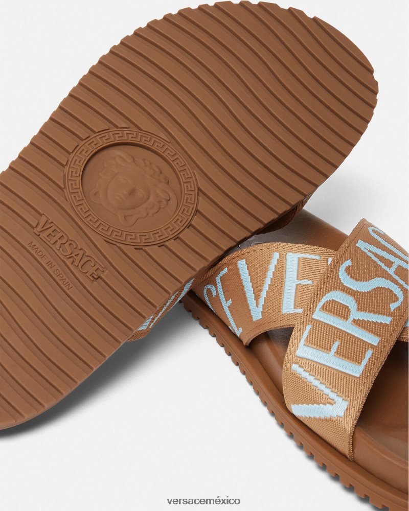 Versace sandalias por toda la prenda imprimir zapato hombres 84626J1585