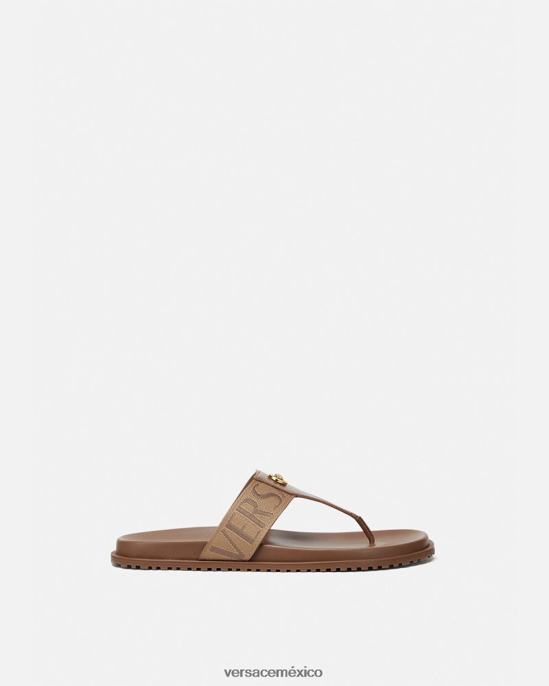 Versace sandalias por toda la prenda marrón zapato hombres 84626J1583