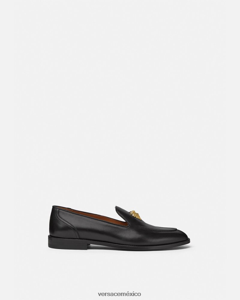 Versace zapatillas de medusa negro zapato hombres 84626J1569