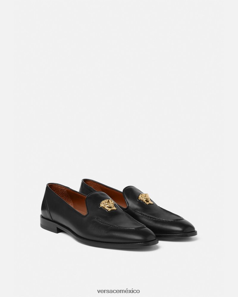 Versace zapatillas de medusa negro zapato hombres 84626J1569