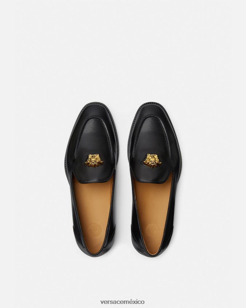 Versace zapatillas de medusa negro zapato hombres 84626J1569