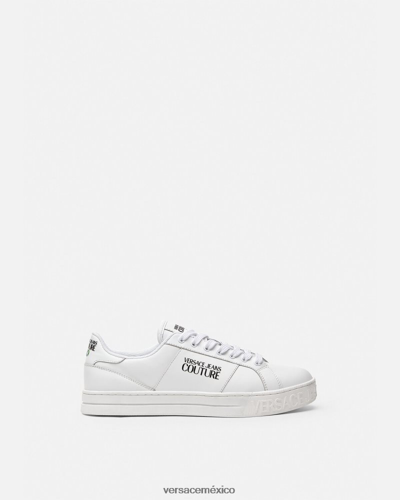 Versace tenis Court 88 con logo blanco zapato hombres 84626J2469