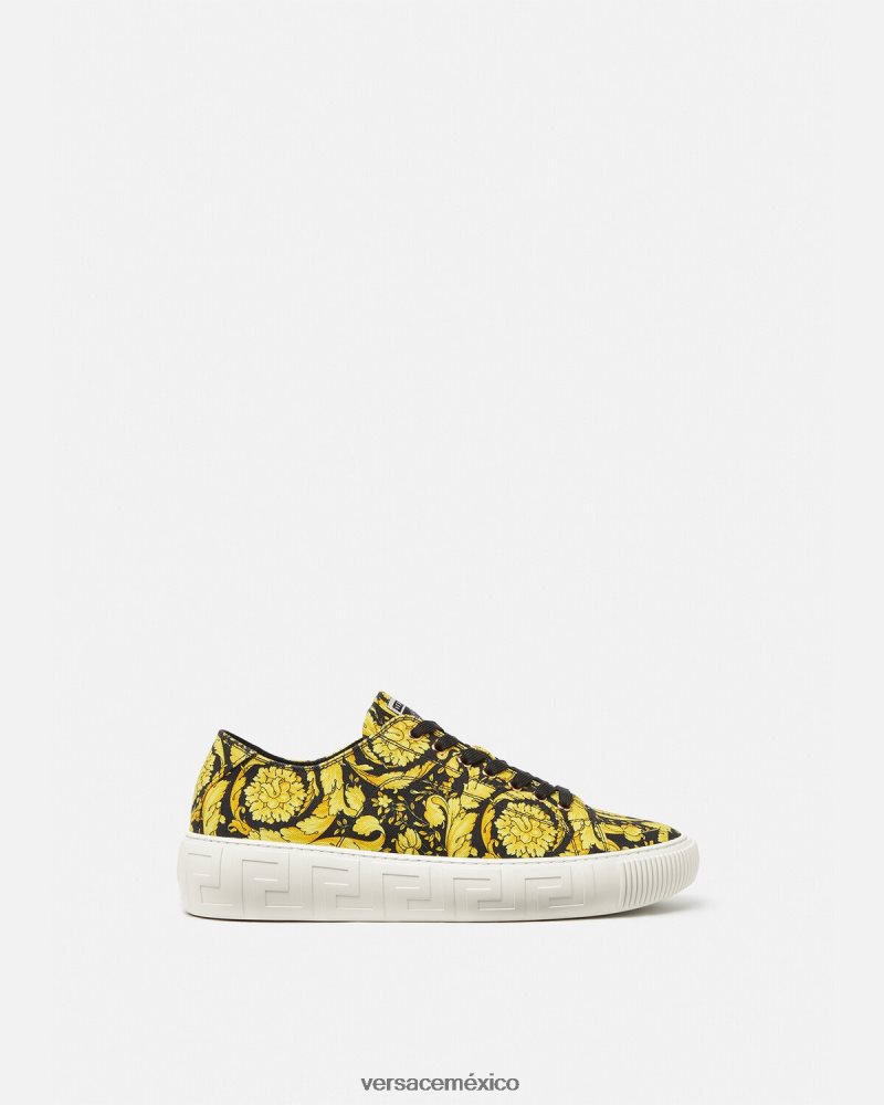 Versace zapatillas con greca barroco imprimir zapato hombres 84626J1553