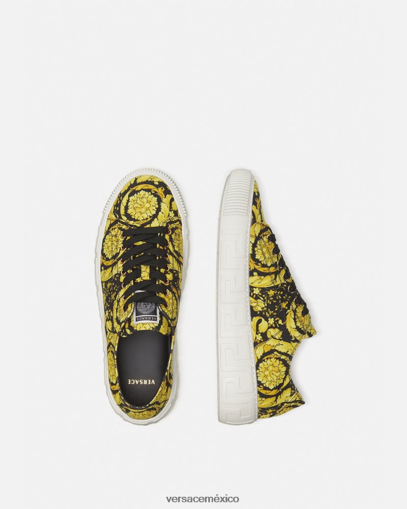Versace zapatillas con greca barroco imprimir zapato hombres 84626J1553