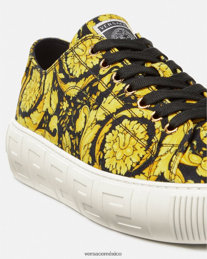 Versace zapatillas con greca barroco imprimir zapato hombres 84626J1553
