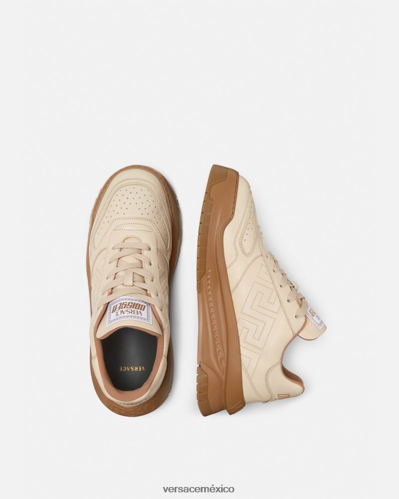 Versace zapatillas greca odissea beige zapato hombres 84626J1536