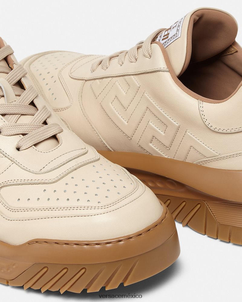 Versace zapatillas greca odissea beige zapato hombres 84626J1536