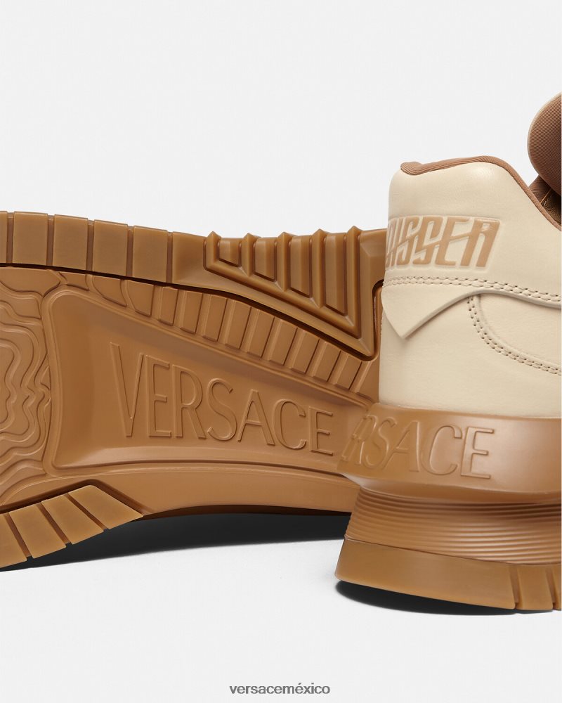 Versace zapatillas greca odissea beige zapato hombres 84626J1536