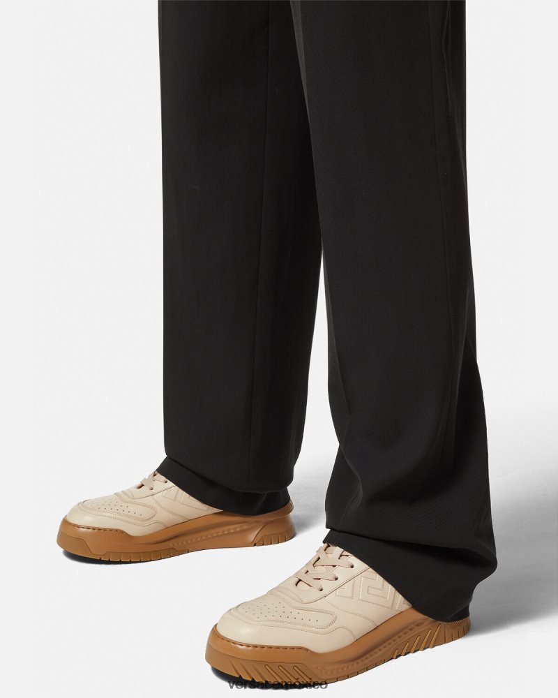 Versace zapatillas greca odissea beige zapato hombres 84626J1536