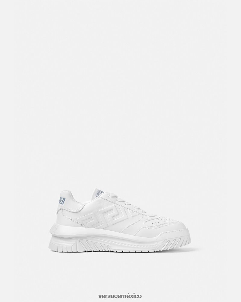 Versace zapatillas greca odissea blanco zapato hombres 84626J1518