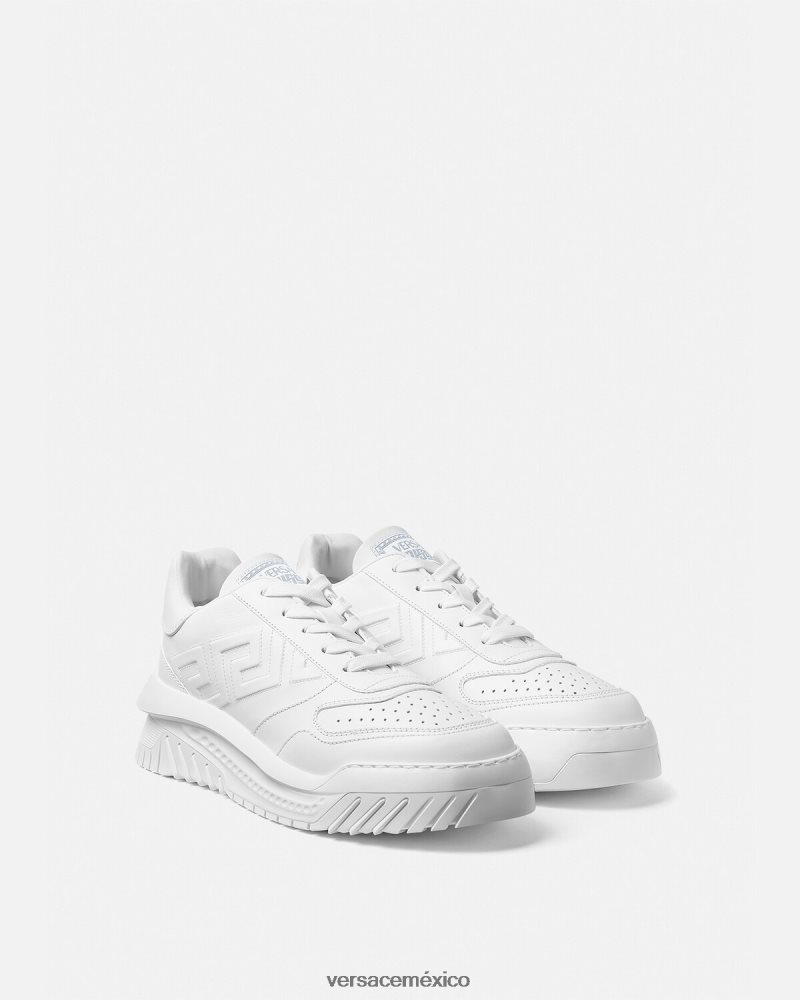 Versace zapatillas greca odissea blanco zapato hombres 84626J1518