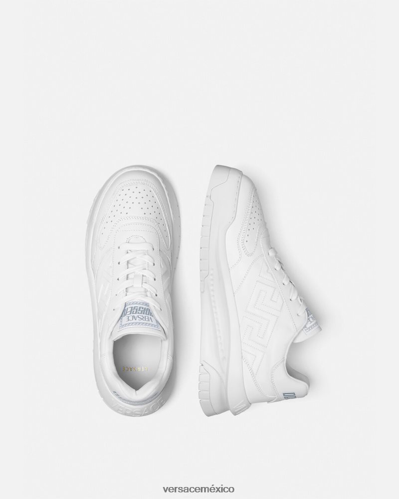 Versace zapatillas greca odissea blanco zapato hombres 84626J1518