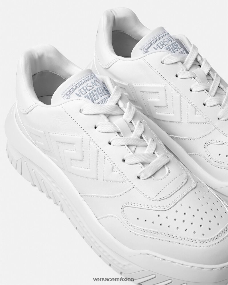 Versace zapatillas greca odissea blanco zapato hombres 84626J1518