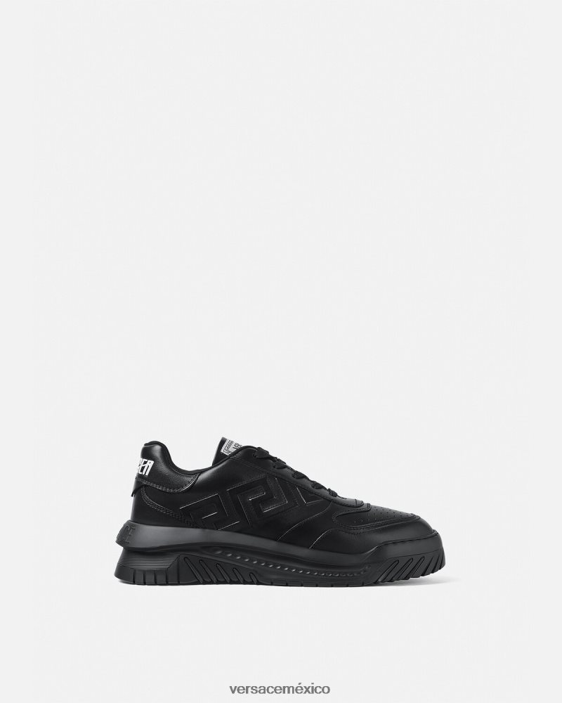 Versace zapatillas greca odissea negro zapato hombres 84626J1517