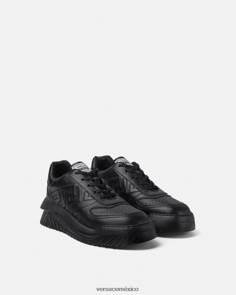 Versace zapatillas greca odissea negro zapato hombres 84626J1517