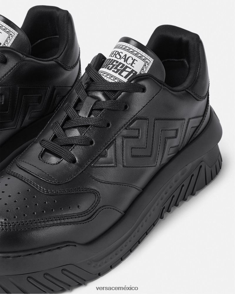 Versace zapatillas greca odissea negro zapato hombres 84626J1517