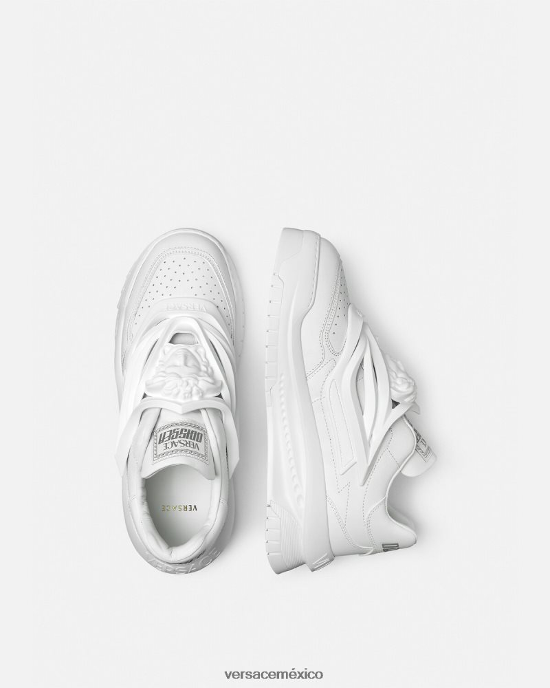 Versace zapatillas odissea blanco zapato hombres 84626J1520