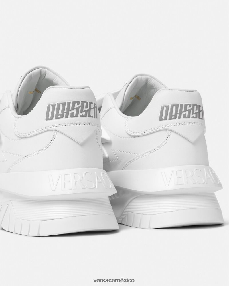 Versace zapatillas odissea blanco zapato hombres 84626J1520