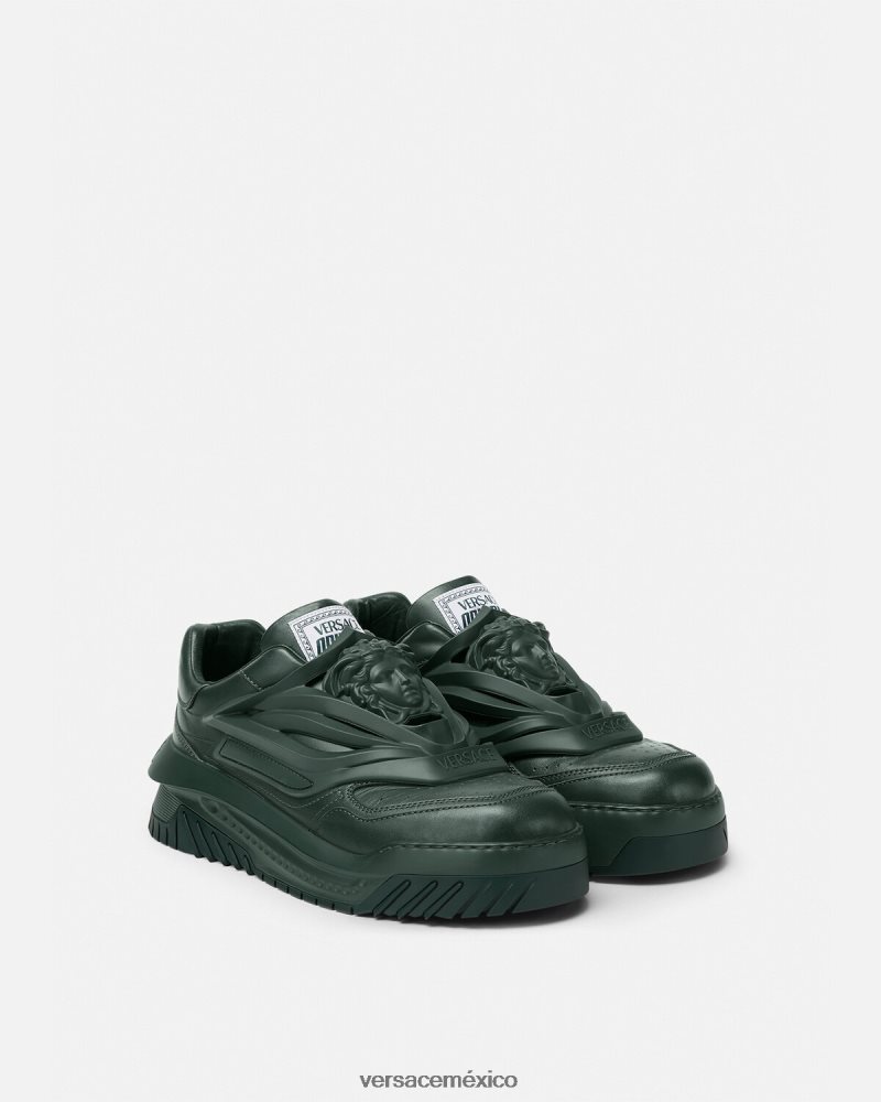 Versace zapatillas odissea caqui zapato hombres 84626J1526