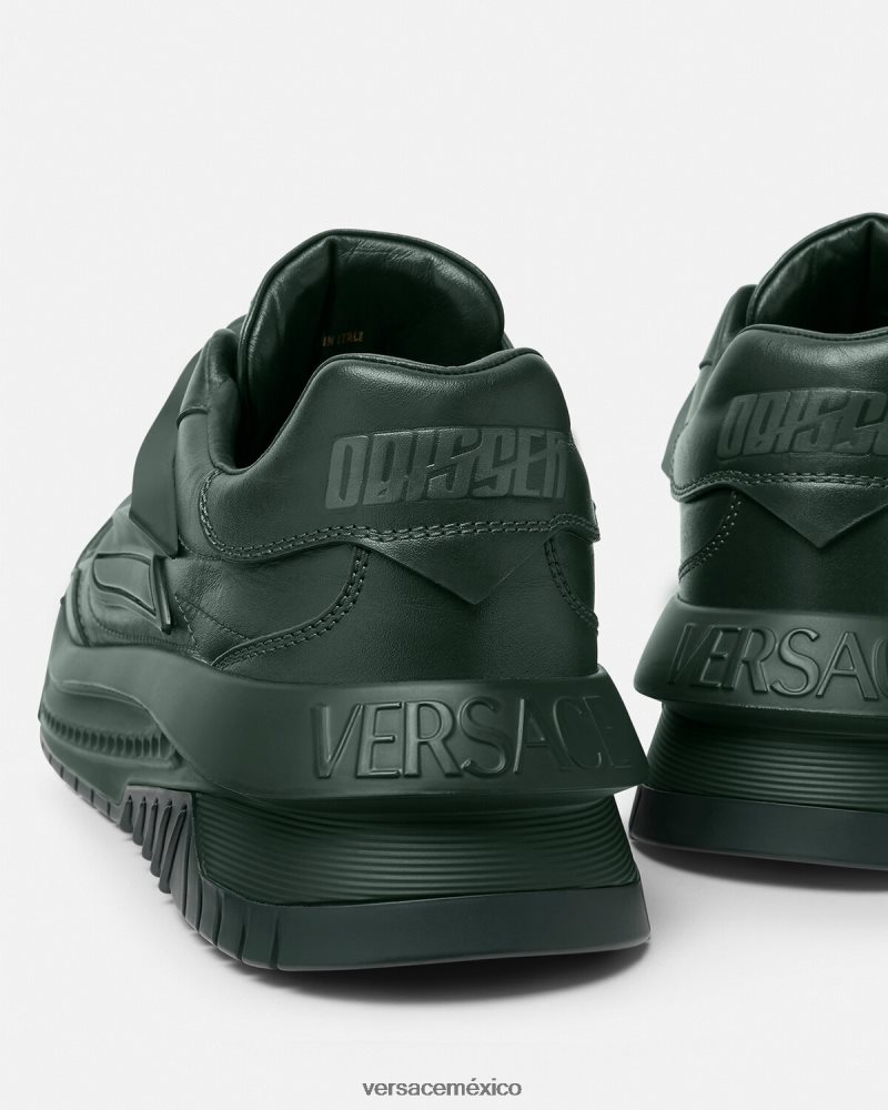 Versace zapatillas odissea caqui zapato hombres 84626J1526