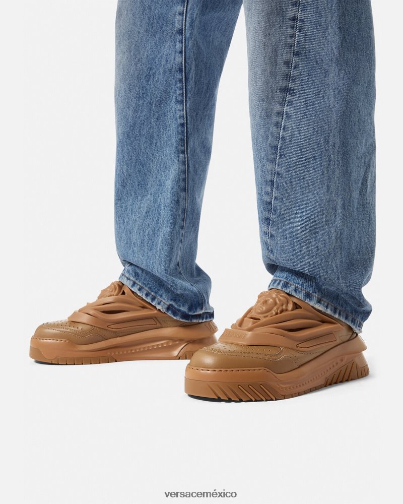 Versace zapatillas odissea caramelo zapato hombres 84626J1522