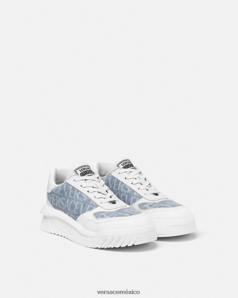 Versace zapatillas odissea integrales blanco zapato hombres 84626J1514