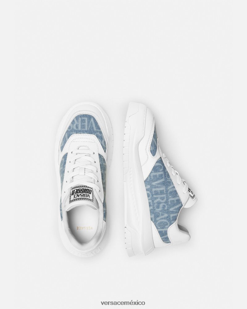 Versace zapatillas odissea integrales blanco zapato hombres 84626J1514