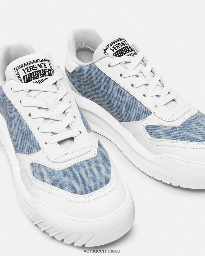 Versace zapatillas odissea integrales blanco zapato hombres 84626J1514