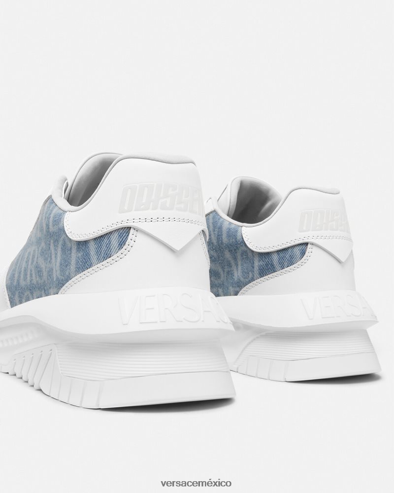 Versace zapatillas odissea integrales blanco zapato hombres 84626J1514