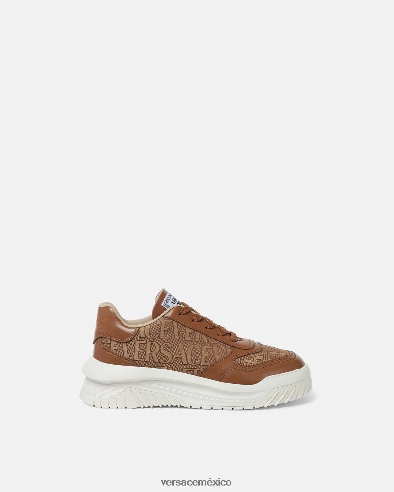 Versace zapatillas odissea integrales marrón zapato hombres 84626J1513