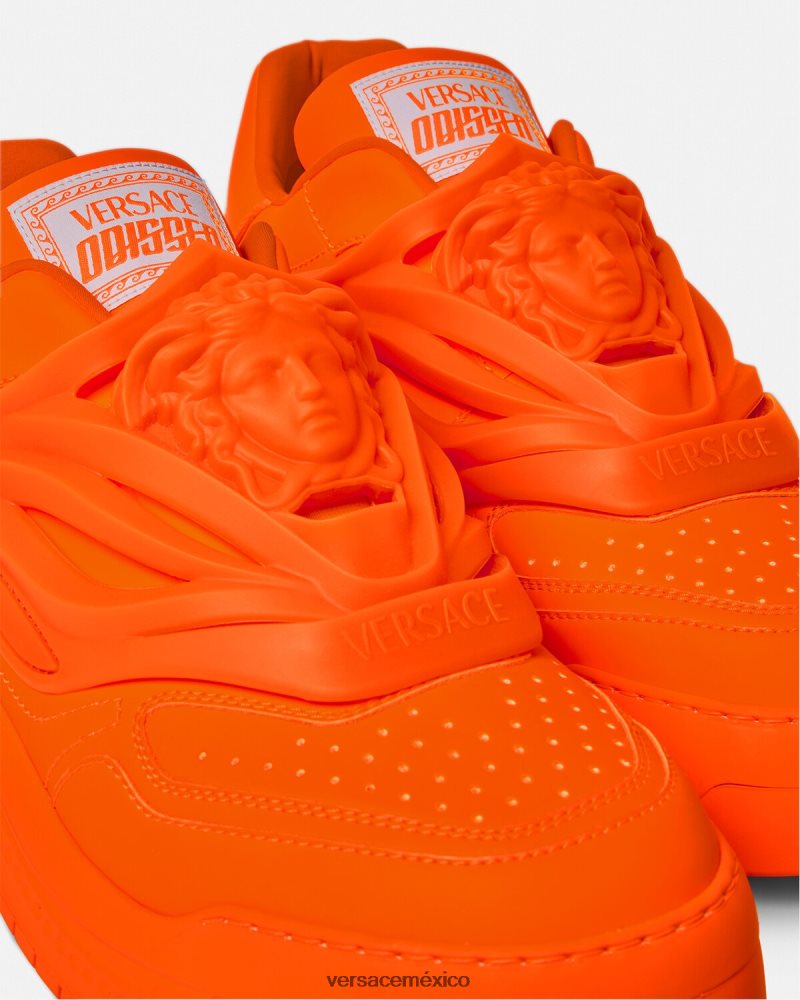 Versace zapatillas odissea naranja zapato hombres 84626J1538