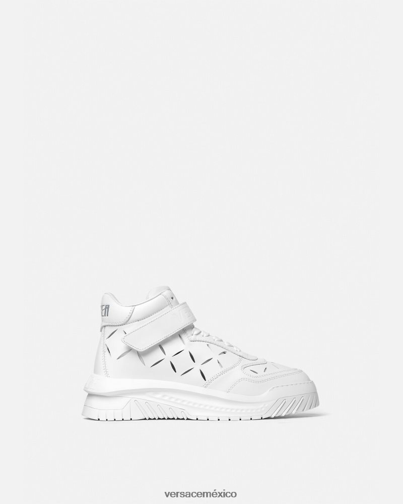 Versace zapatillas odissea recortadas blanco zapato hombres 84626J1541