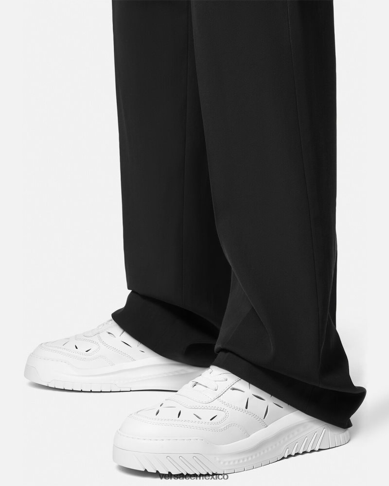 Versace zapatillas odissea recortadas blanco zapato hombres 84626J1541