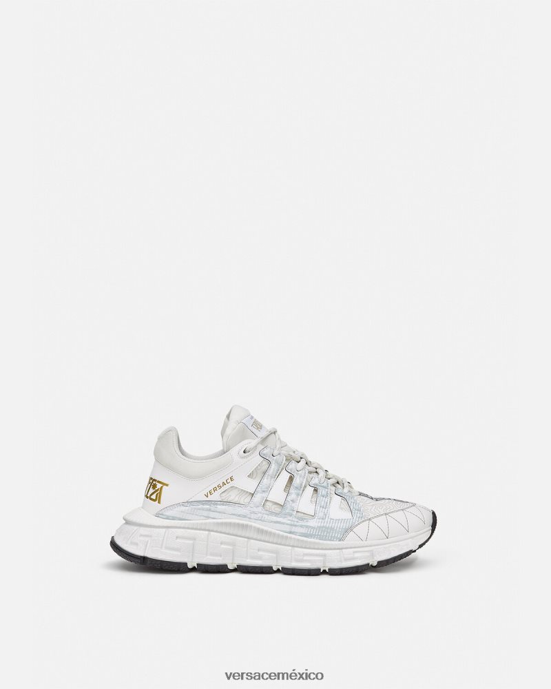 Versace zapatillas trigrecas blanco zapato hombres 84626J1530