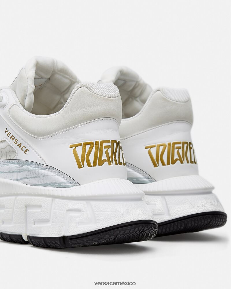 Versace zapatillas trigrecas blanco zapato hombres 84626J1530