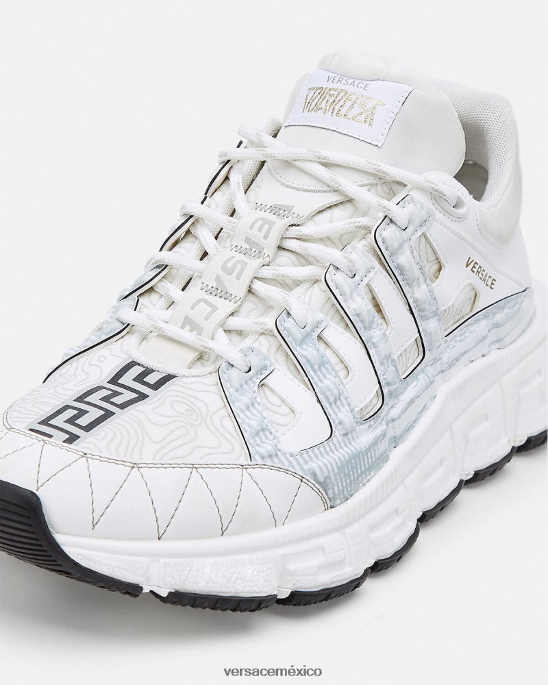 Versace zapatillas trigrecas blanco zapato hombres 84626J1530
