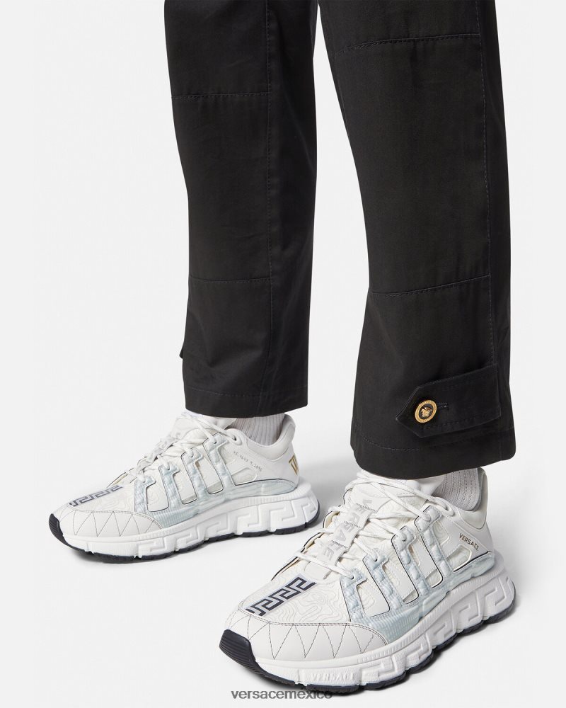 Versace zapatillas trigrecas blanco zapato hombres 84626J1530