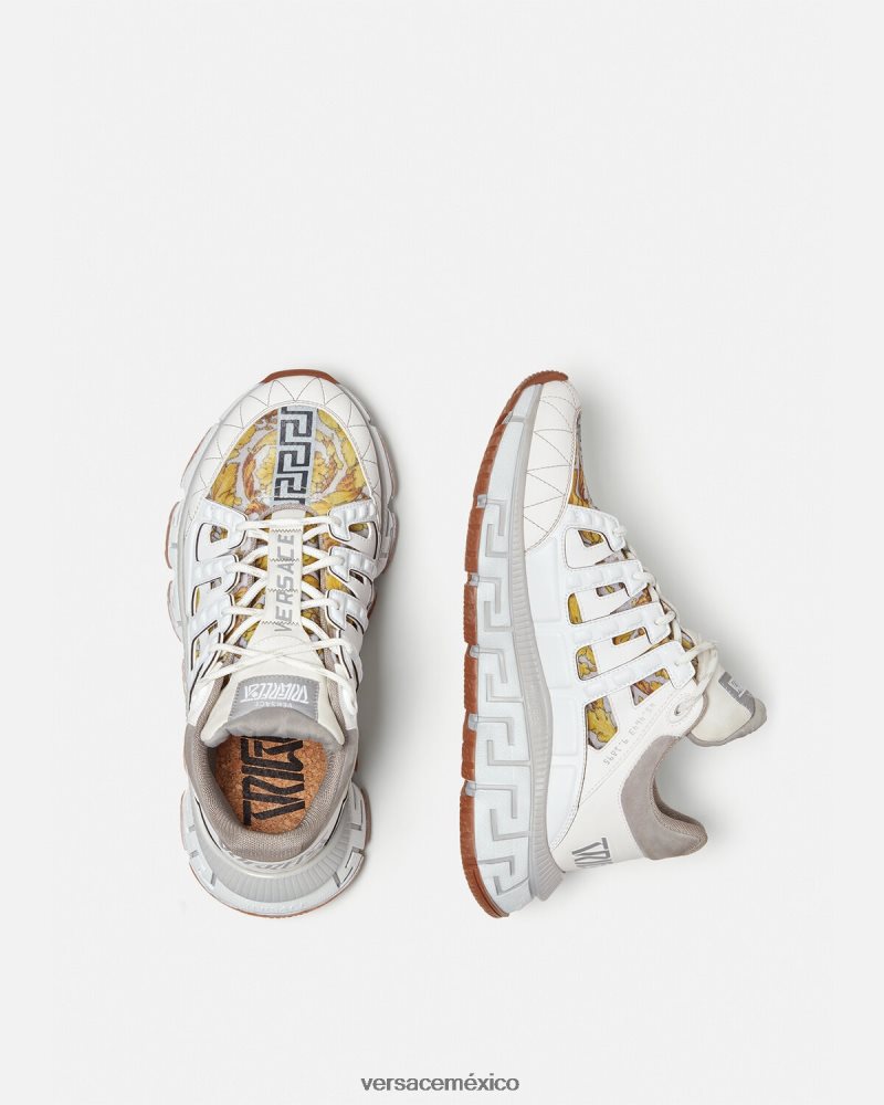 Versace zapatillas trigrecas blanco zapato hombres 84626J1532