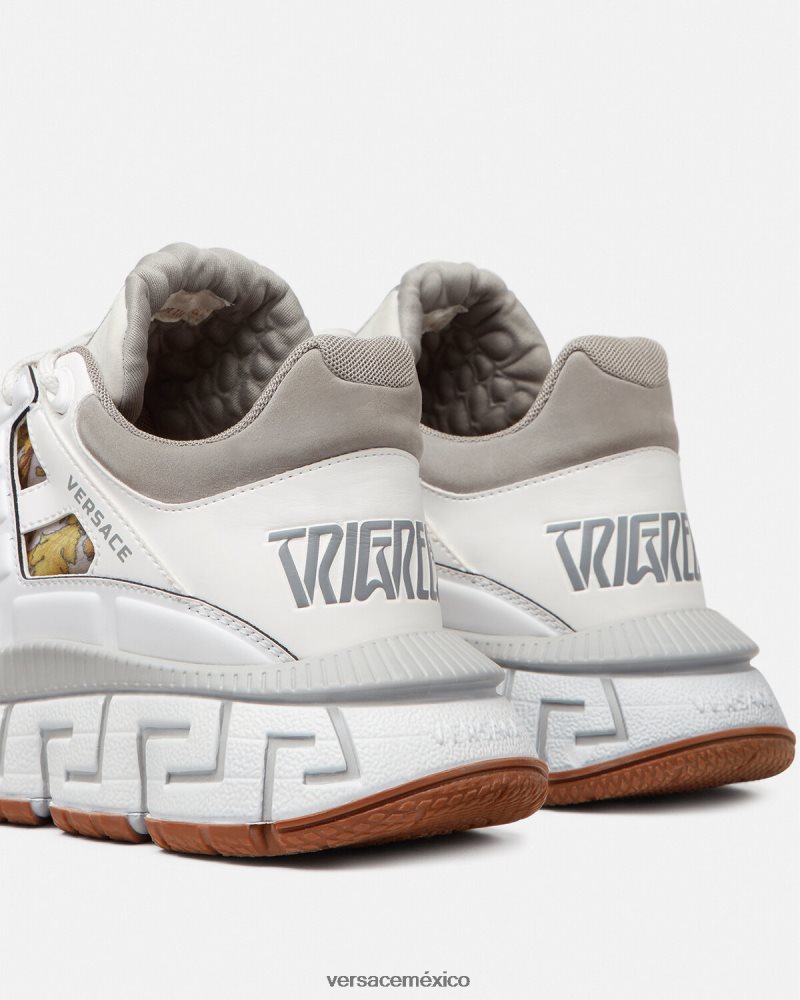 Versace zapatillas trigrecas blanco zapato hombres 84626J1532
