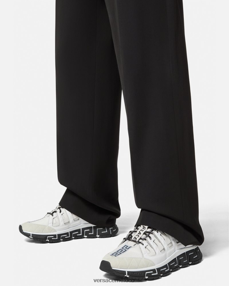 Versace zapatillas trigrecas blanco zapato hombres 84626J1546