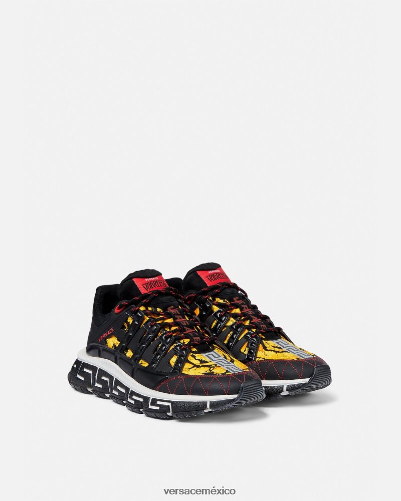 Versace zapatillas trigrecas imprimir zapato hombres 84626J1528