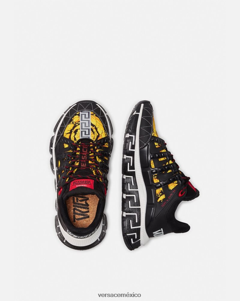 Versace zapatillas trigrecas imprimir zapato hombres 84626J1528