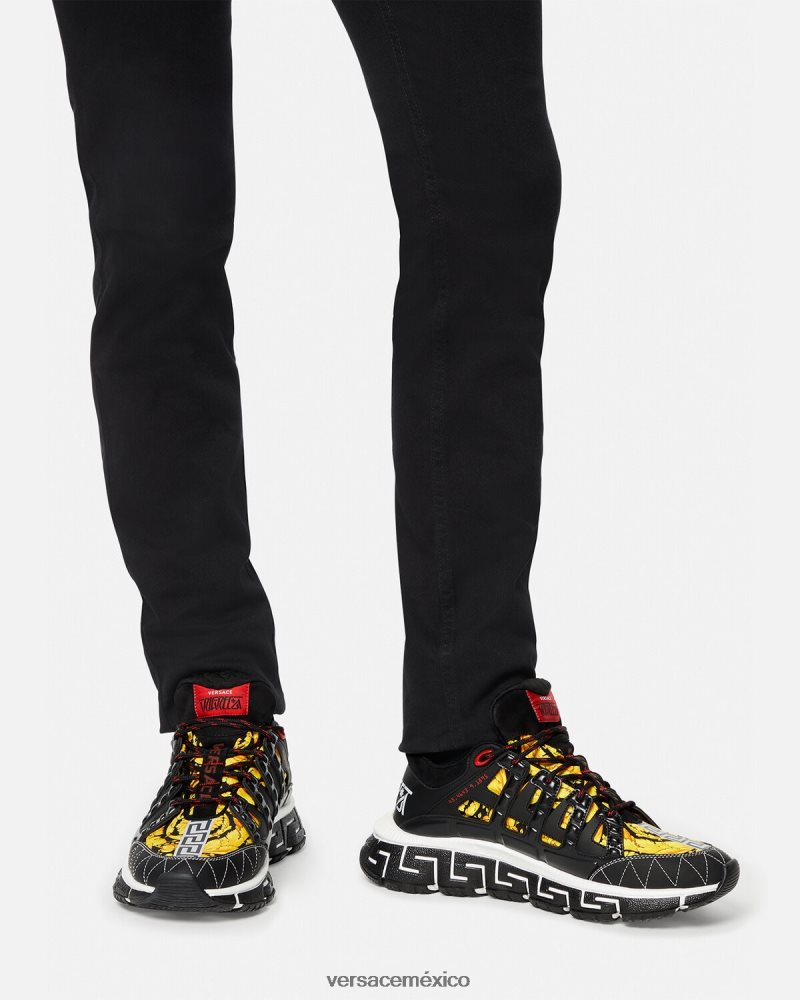 Versace zapatillas trigrecas imprimir zapato hombres 84626J1528
